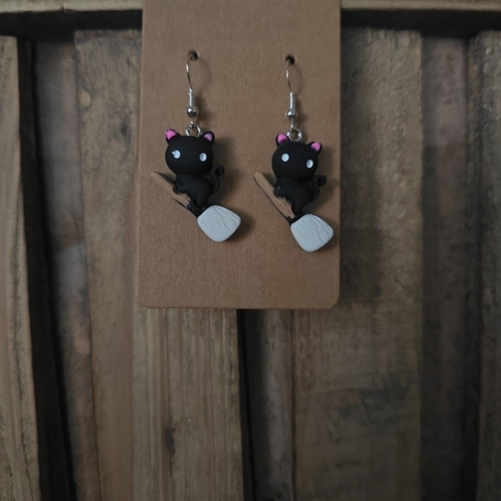 Halloween Kitty Earrings